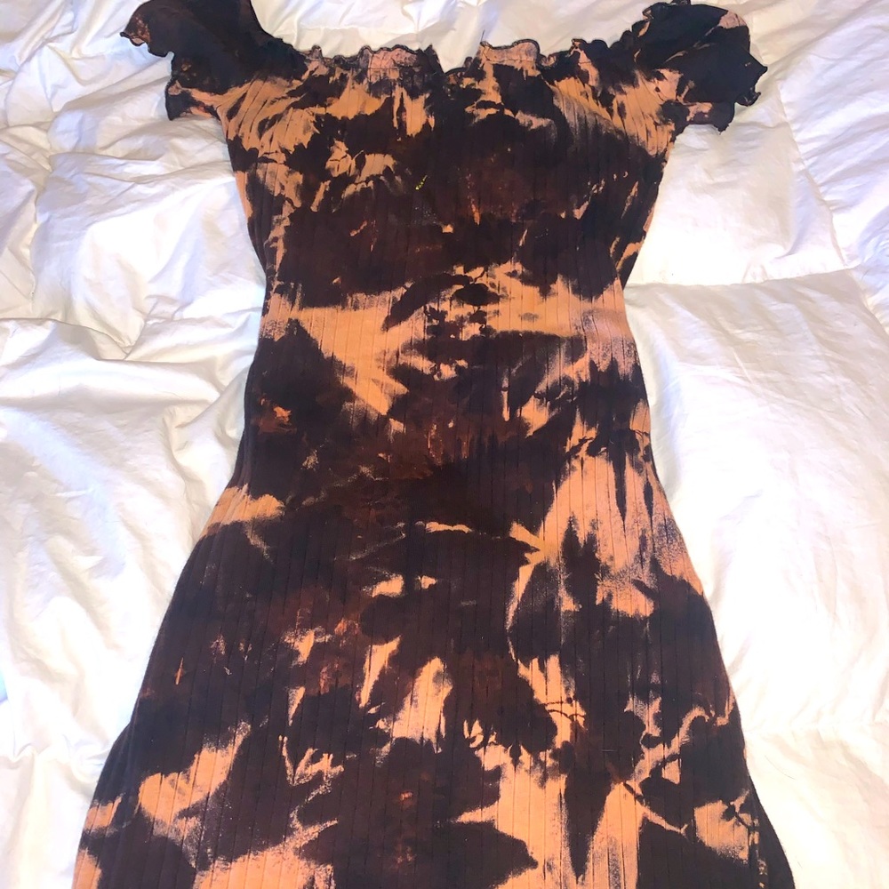 vintage style homemade tie dye dress